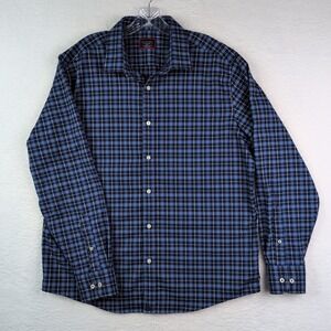 UNTUCKit Melville Men's XXL Blue Slim Fit Flannel Long Sleeve Button up Shirt